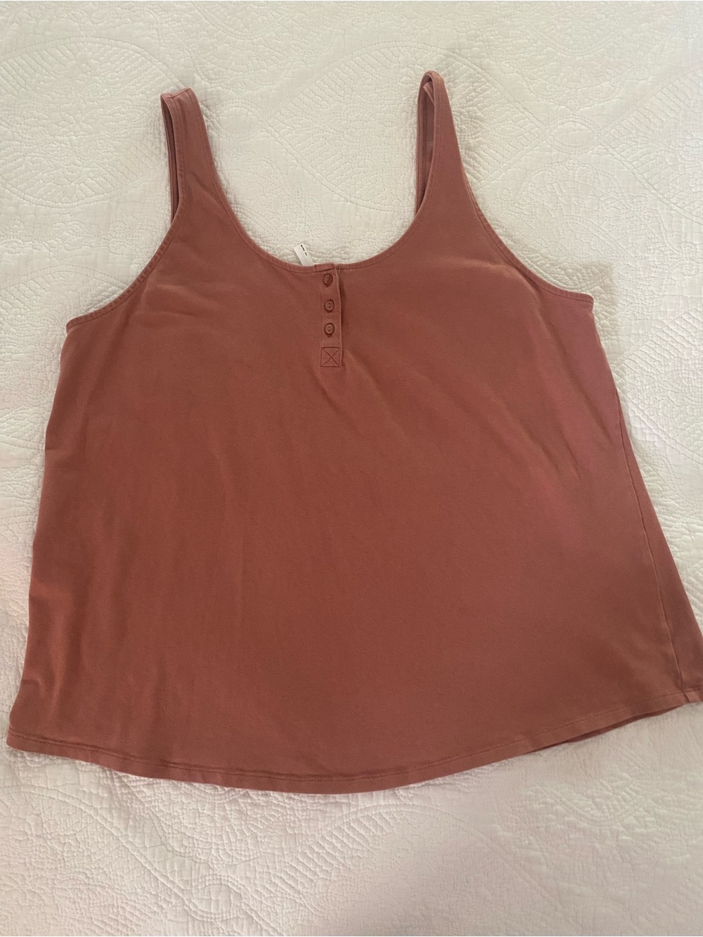 Soma Henley Sleep Lounge Rosewood Tank Top Large